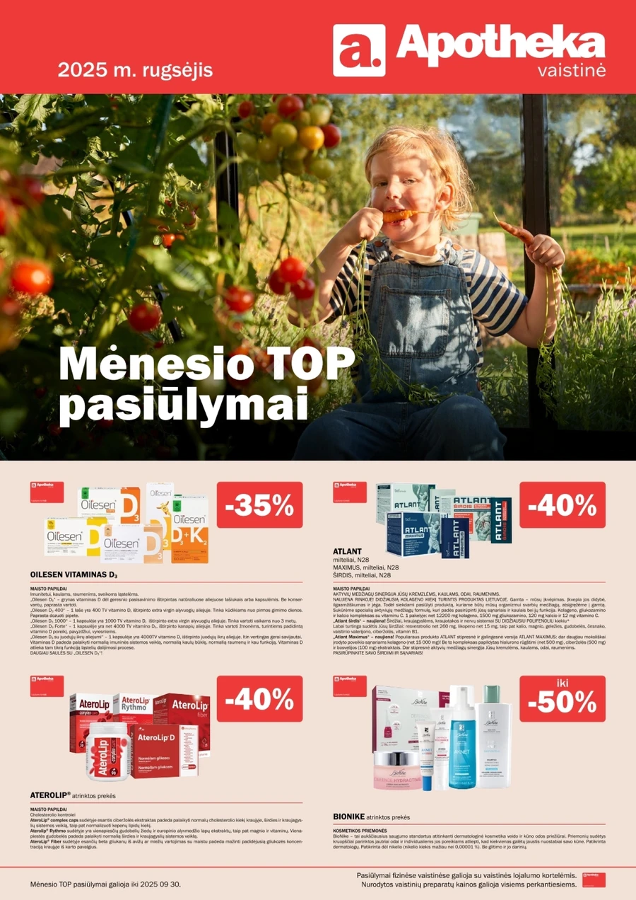 APOTHEKA akcijų leidinys puslapis 1