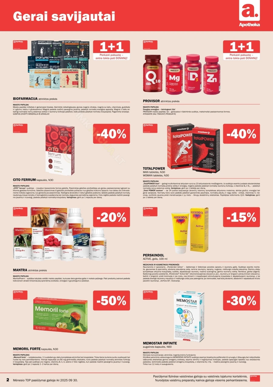 APOTHEKA akcijų leidinys puslapis 2