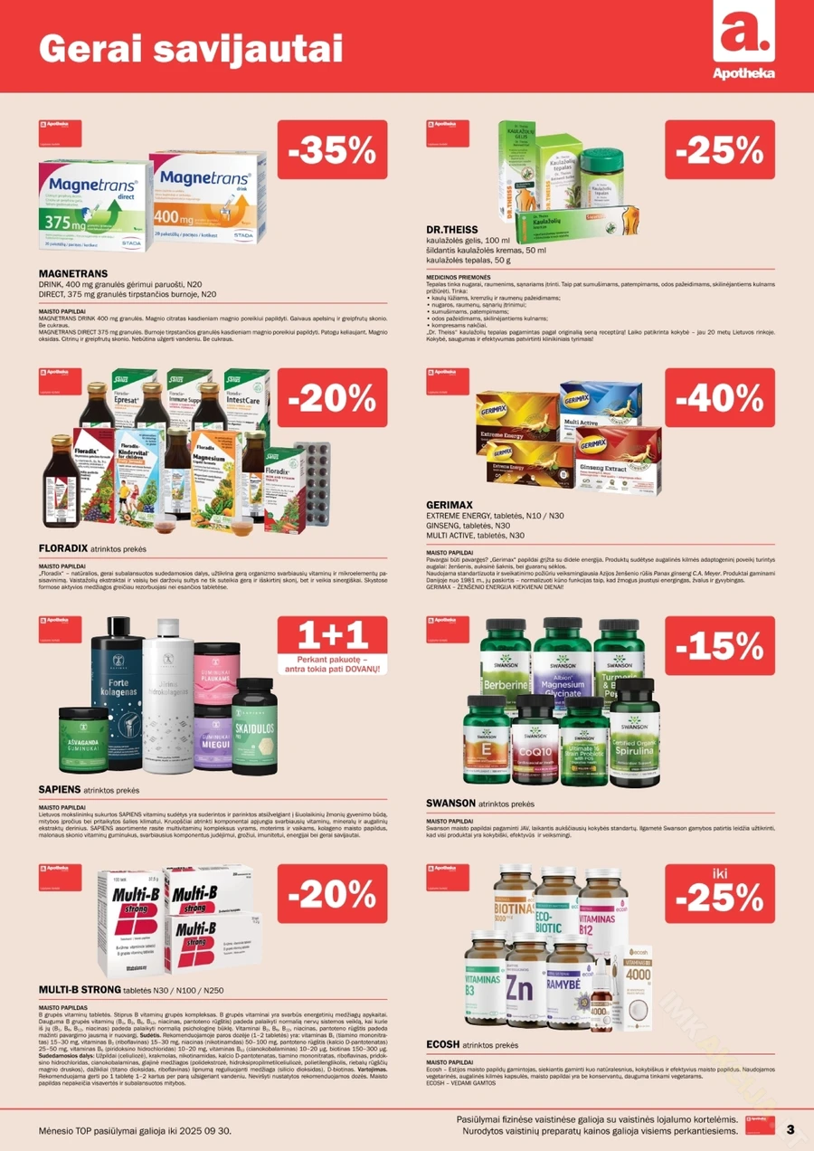 APOTHEKA akcijų leidinys puslapis 3