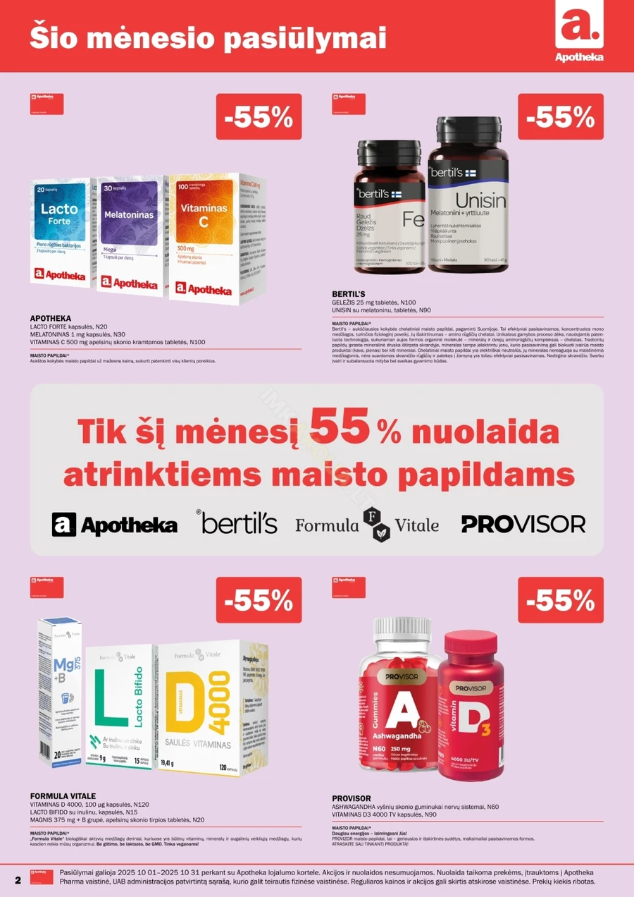APOTHEKA akcijų leidinys puslapis 2