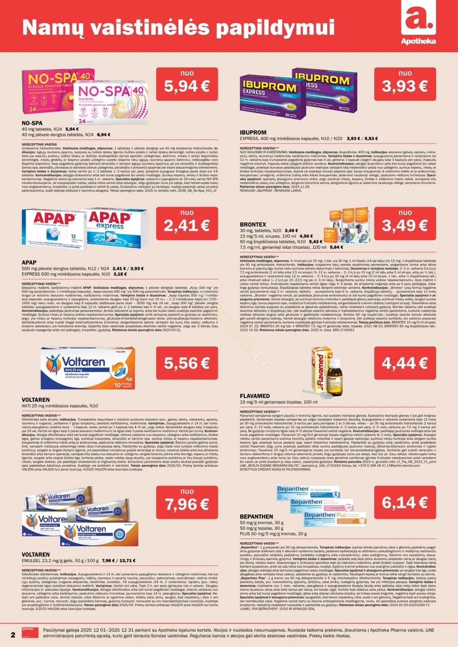 APOTHEKA akcijų leidinys puslapis 2