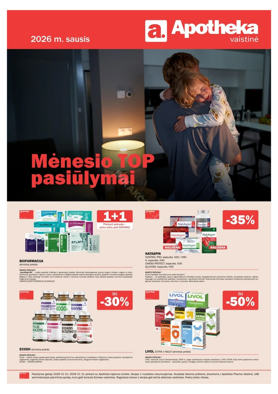 APOTHEKA akcijų leidinys puslapis 1