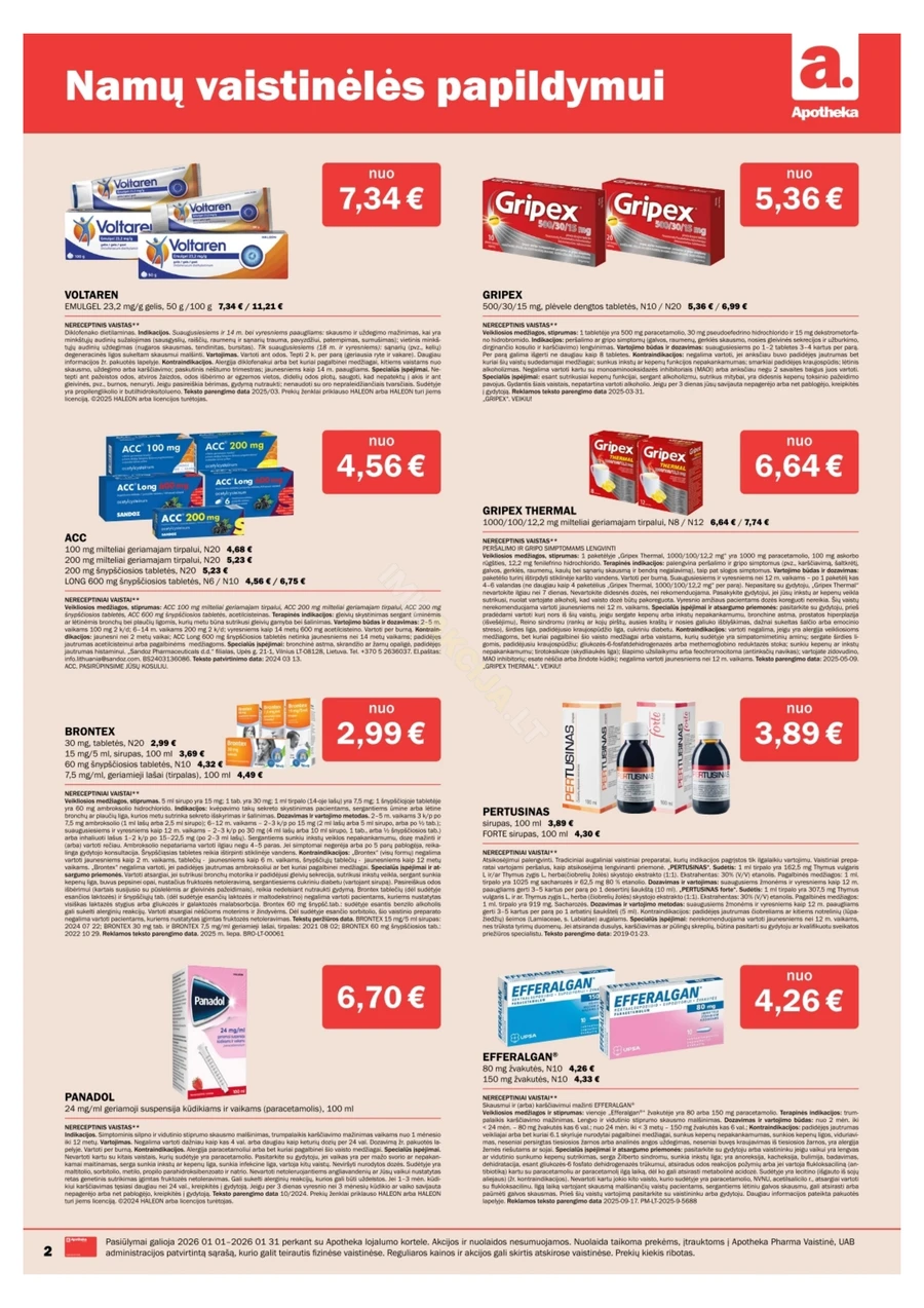 APOTHEKA akcijų leidinys puslapis 2