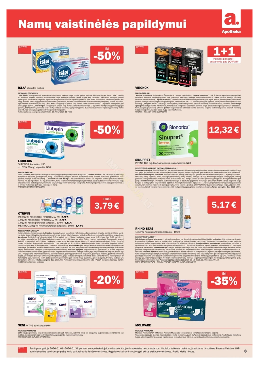 APOTHEKA akcijų leidinys puslapis 3
