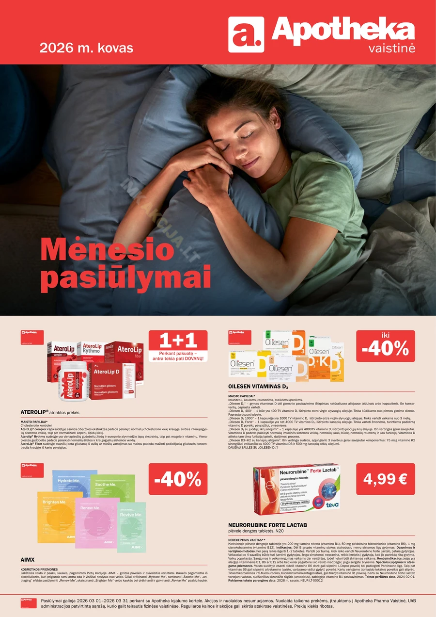 APOTHEKA akcijų leidinys puslapis 1