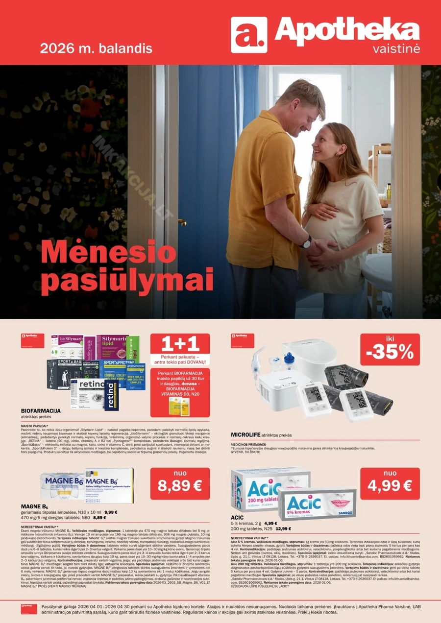 APOTHEKA akcijų leidinys puslapis 1