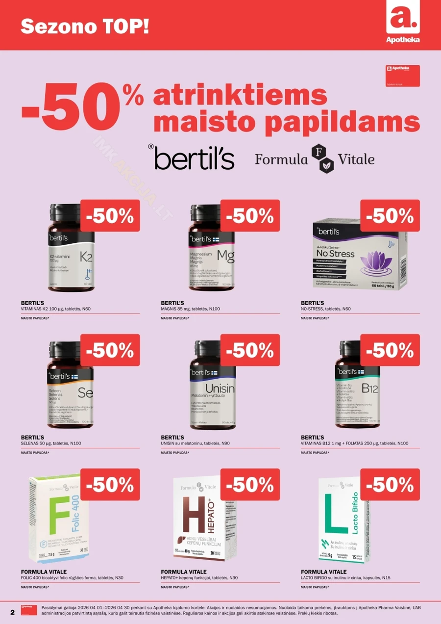 APOTHEKA akcijų leidinys puslapis 2