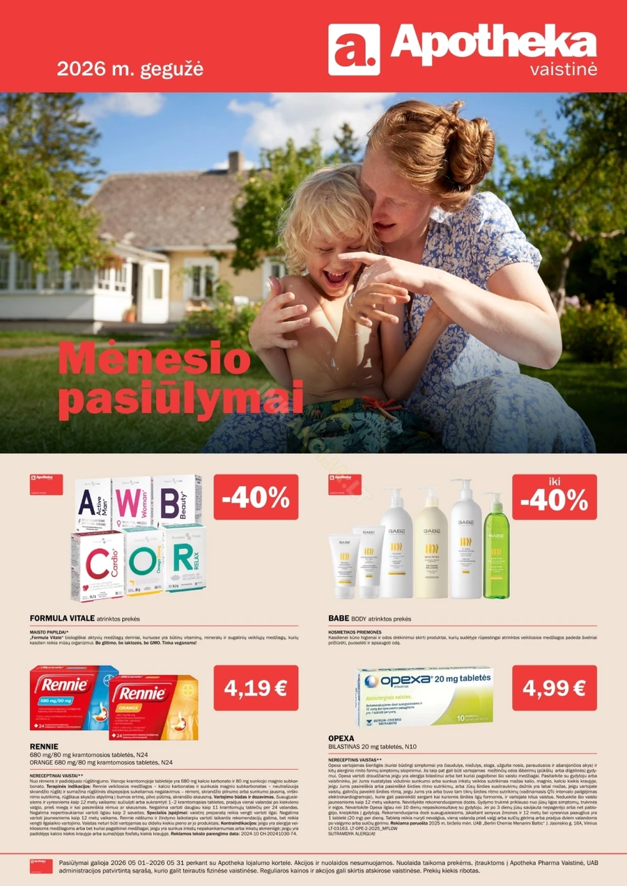 APOTHEKA akcijų leidinys puslapis 1