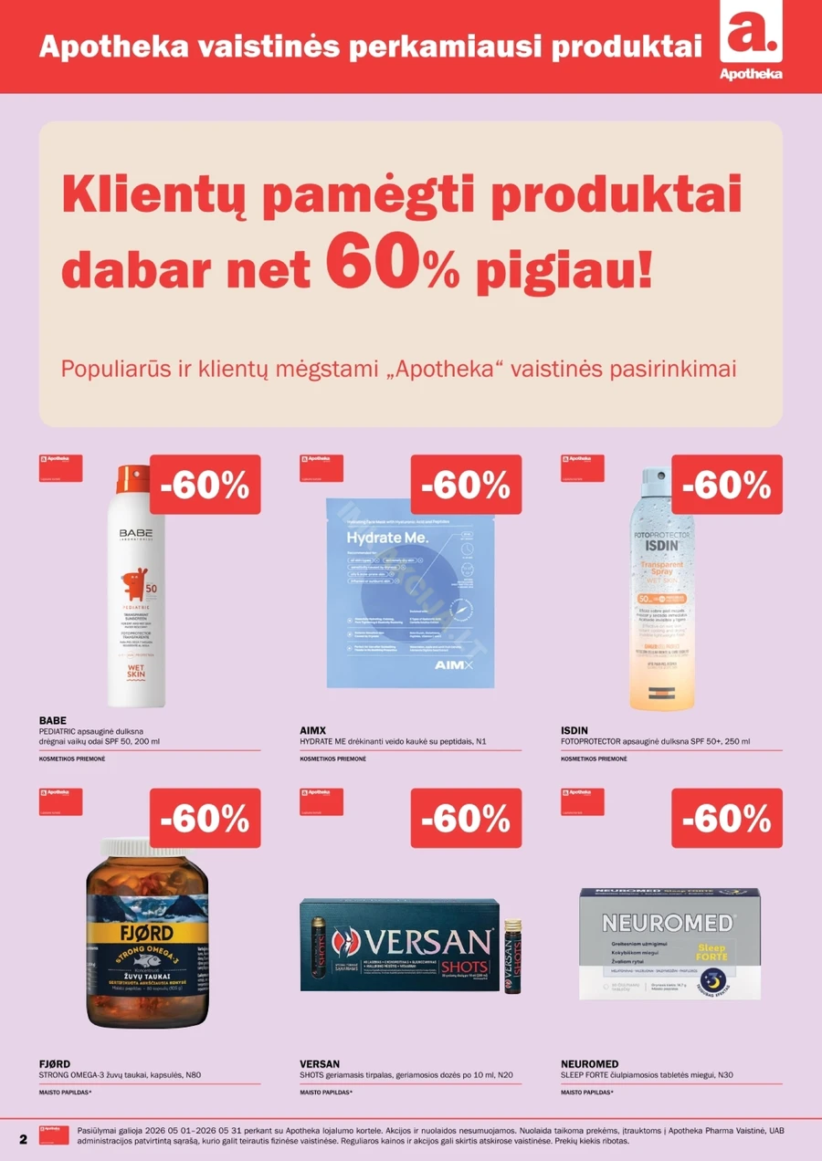 APOTHEKA akcijų leidinys puslapis 2