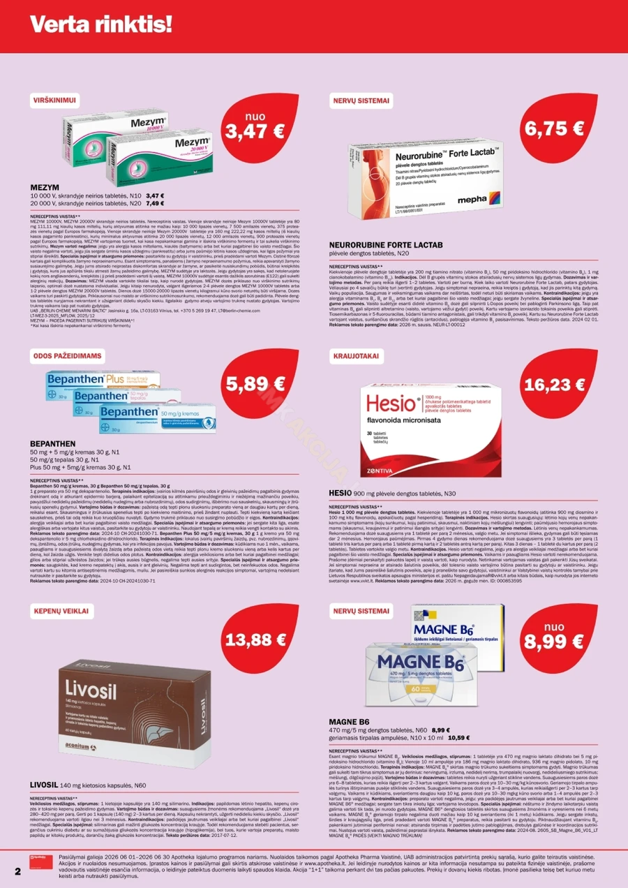APOTHEKA akcijų leidinys puslapis 2