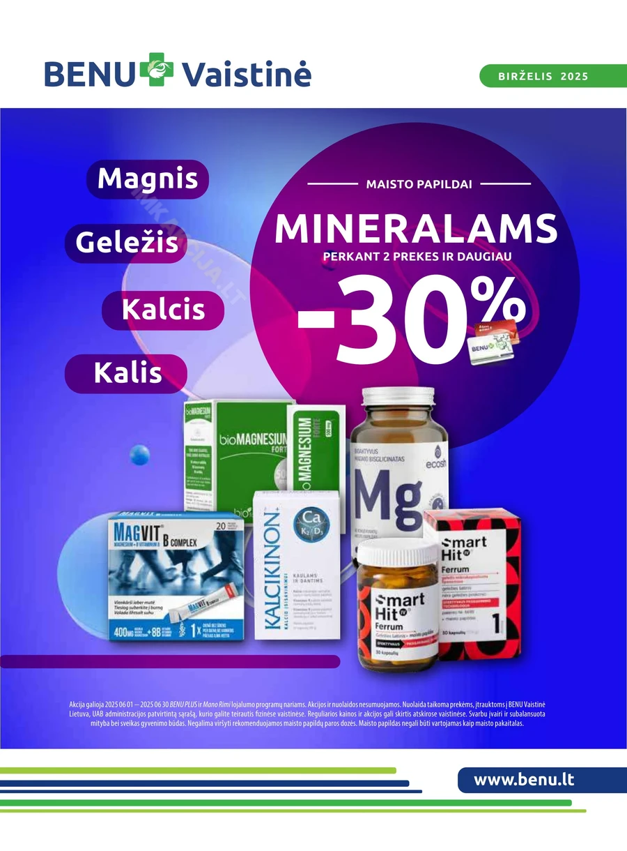 BENU akcijų leidinys puslapis 1