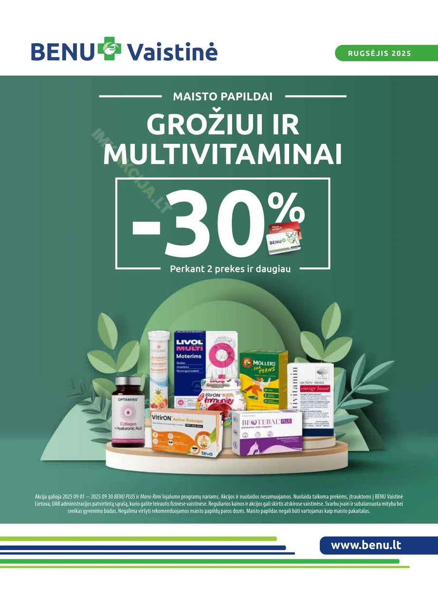 BENU akcijų leidinys puslapis 1