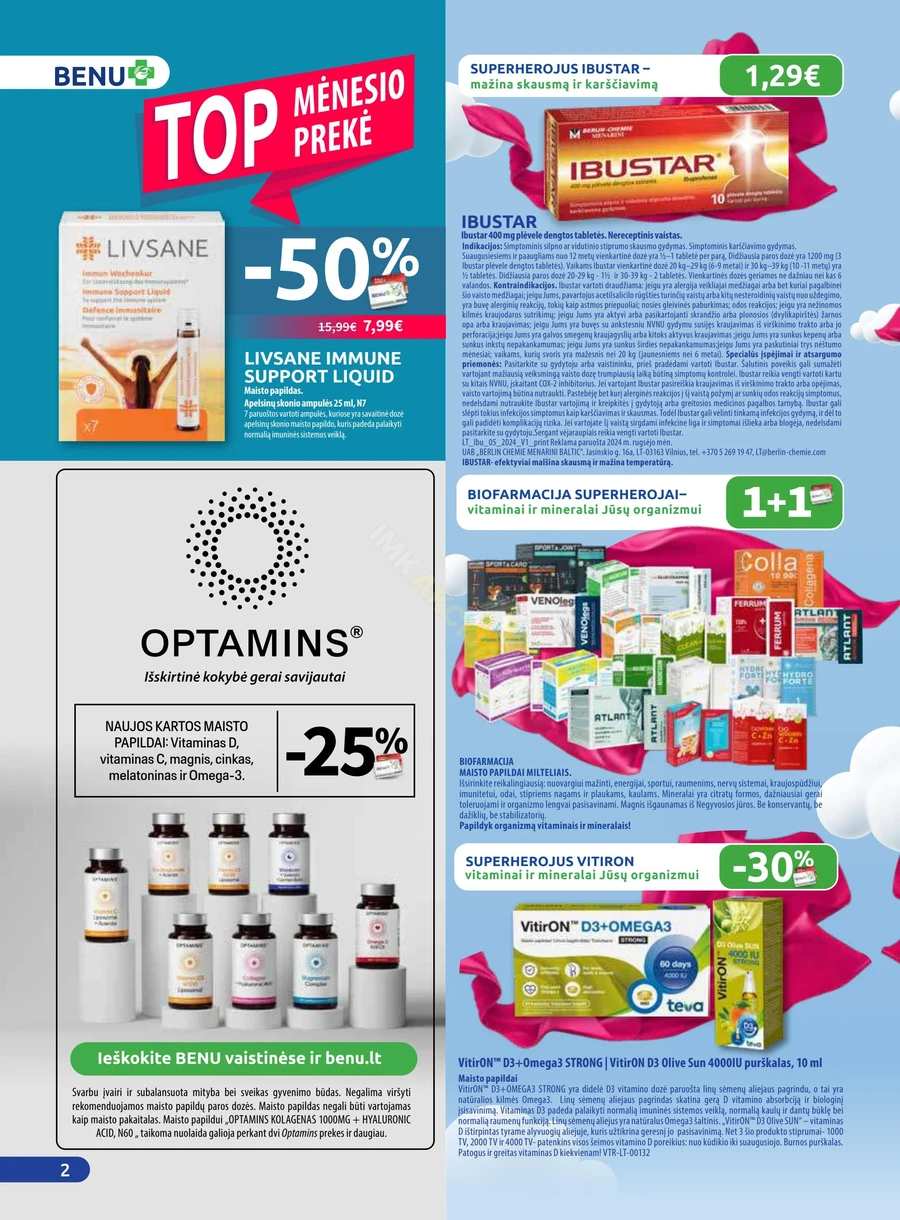 BENU akcijų leidinys puslapis 2