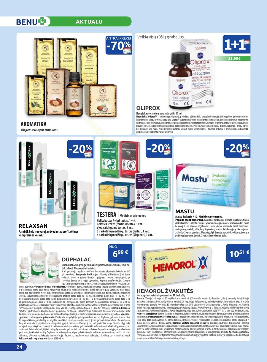 BENU akcijų leidinys puslapis 24