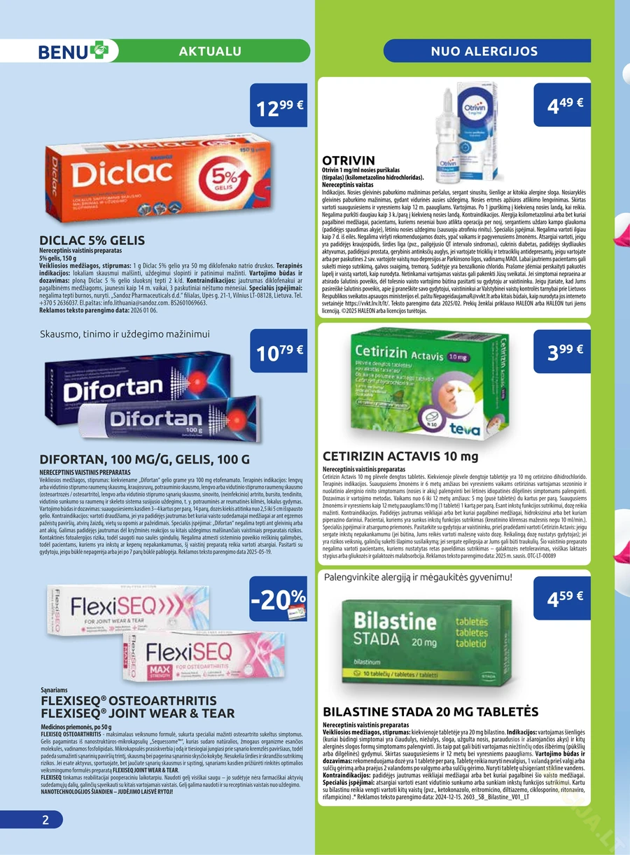 BENU akcijų leidinys puslapis 2