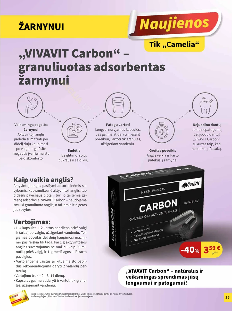 CAMELIA akcijų leidinys puslapis 15
