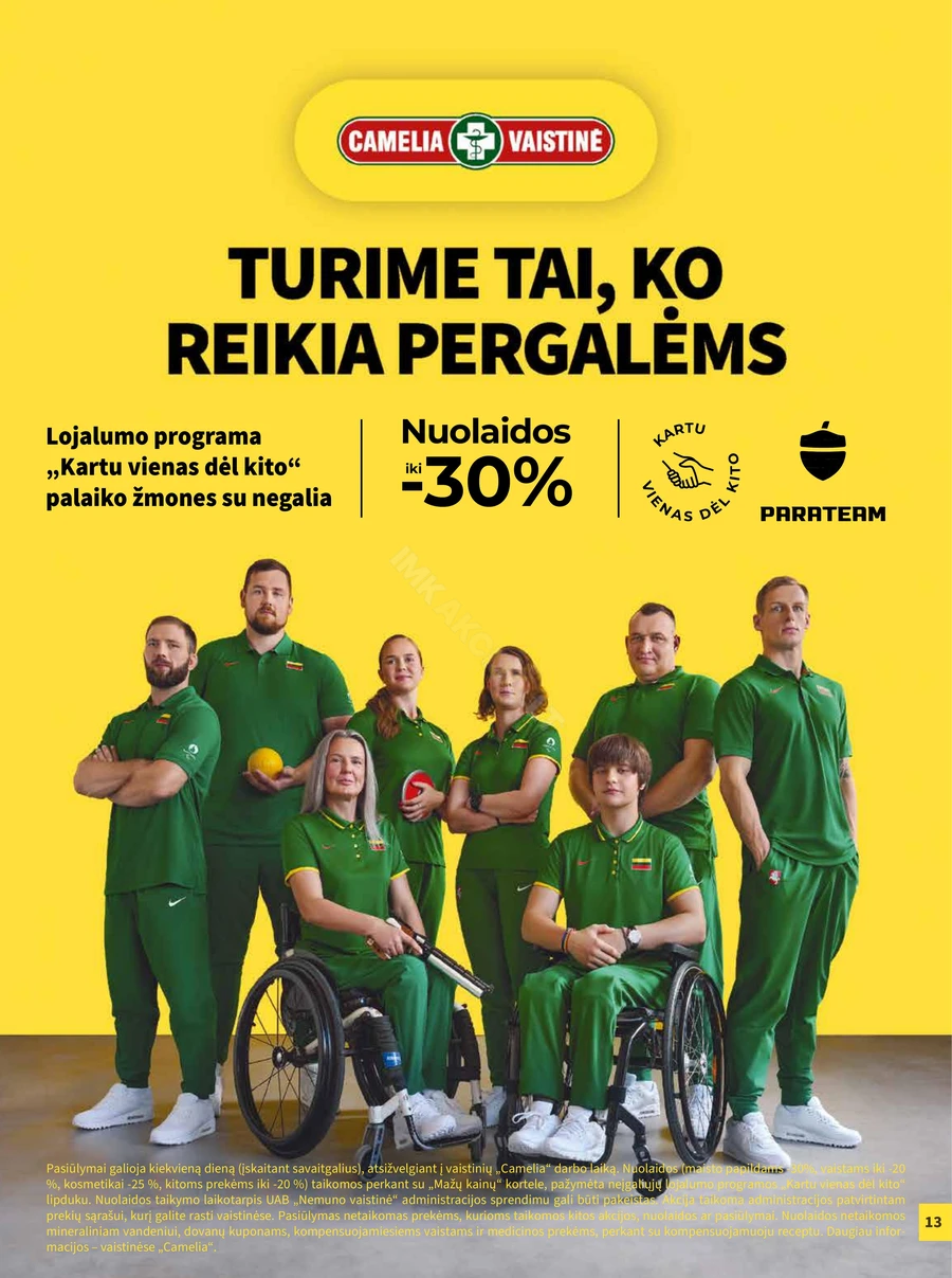 CAMELIA akcijų leidinys puslapis 13