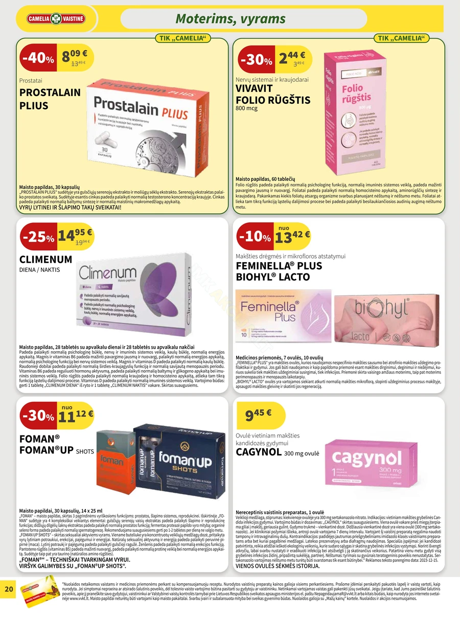 CAMELIA akcijų leidinys puslapis 20