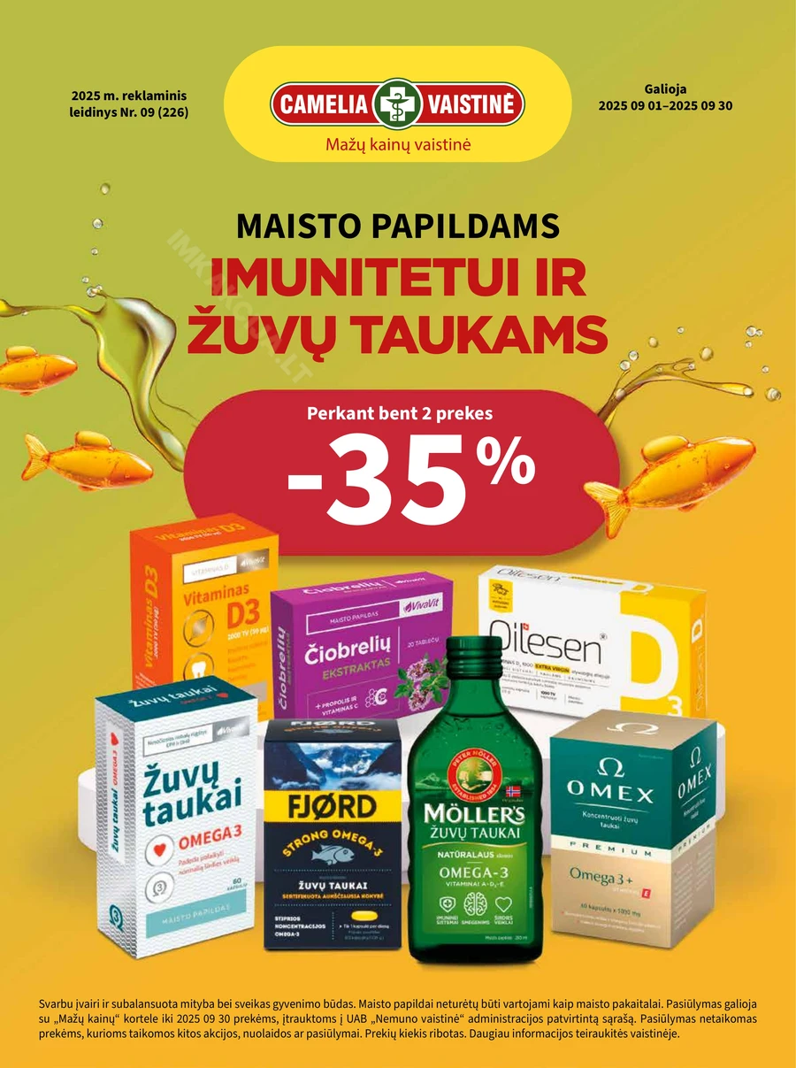 CAMELIA akcijų leidinys puslapis 1