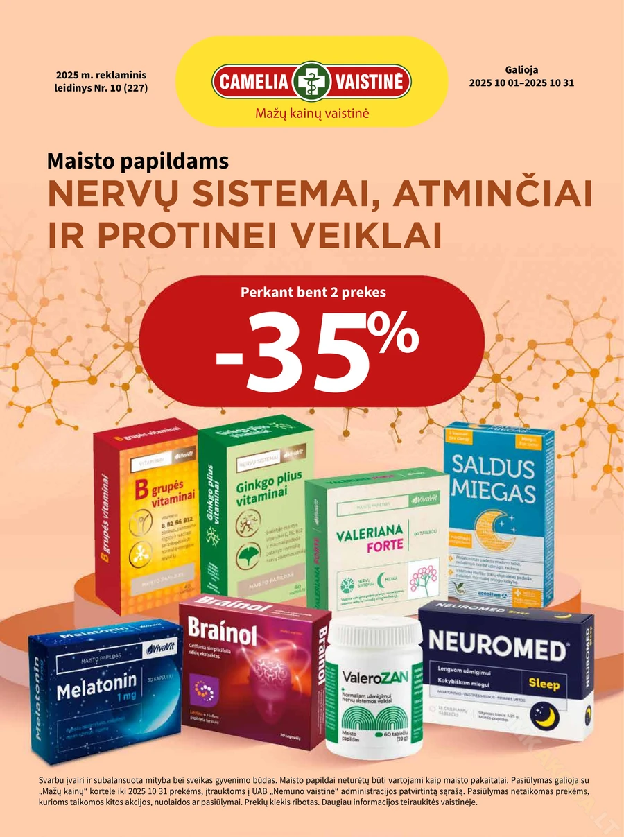 CAMELIA akcijų leidinys puslapis 1