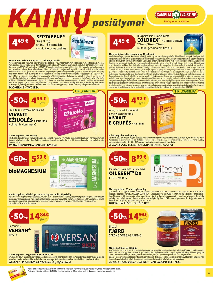 CAMELIA akcijų leidinys puslapis 3
