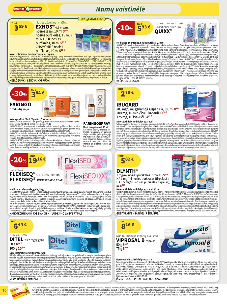 CAMELIA akcijų leidinys puslapis 30