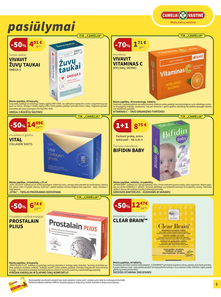 CAMELIA akcijų leidinys puslapis 5