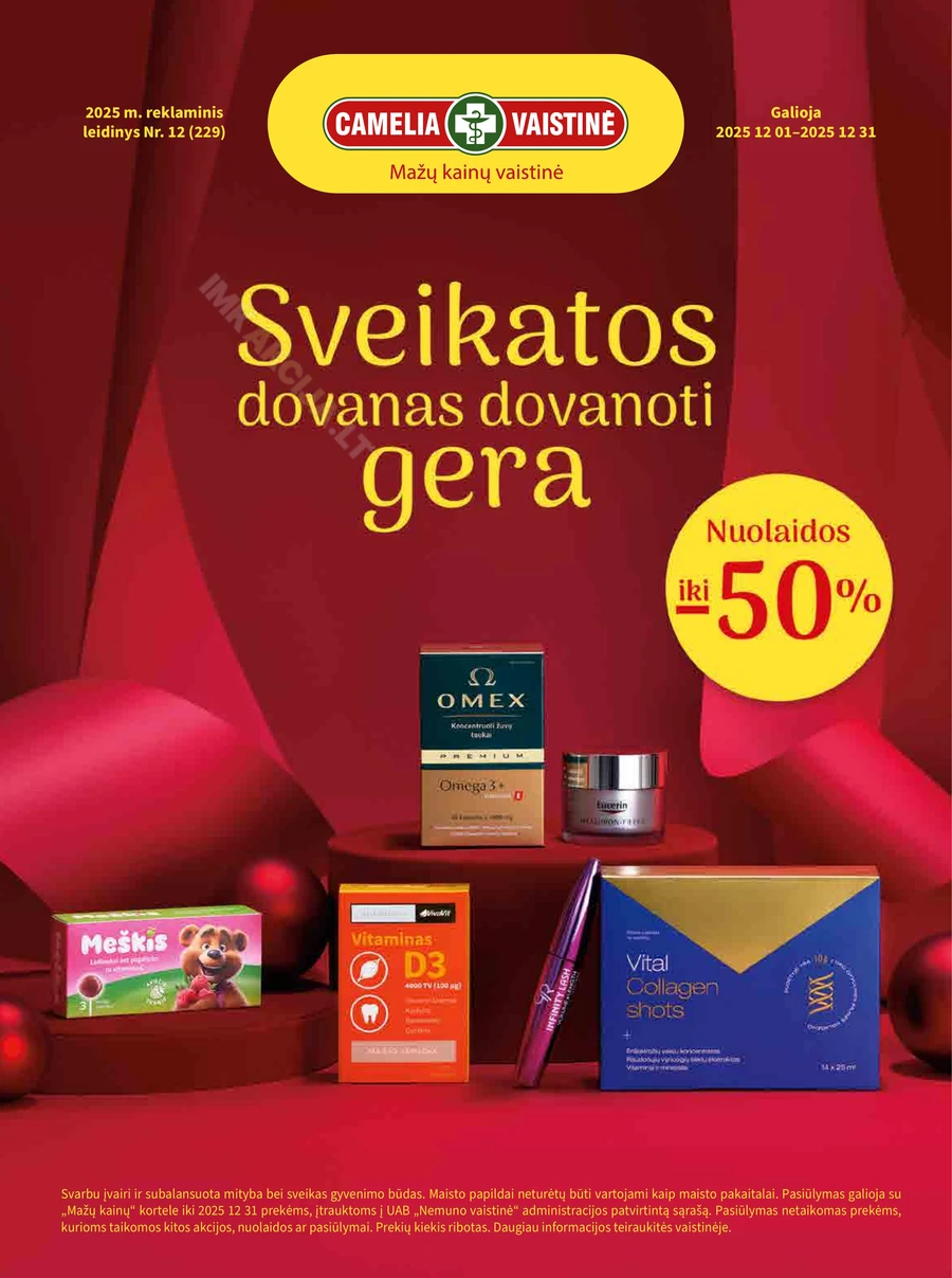 CAMELIA akcijų leidinys puslapis 1