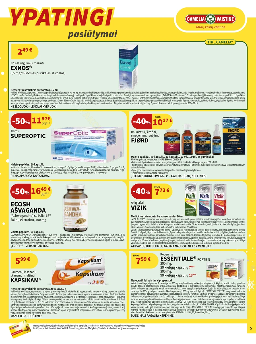 CAMELIA akcijų leidinys puslapis 5