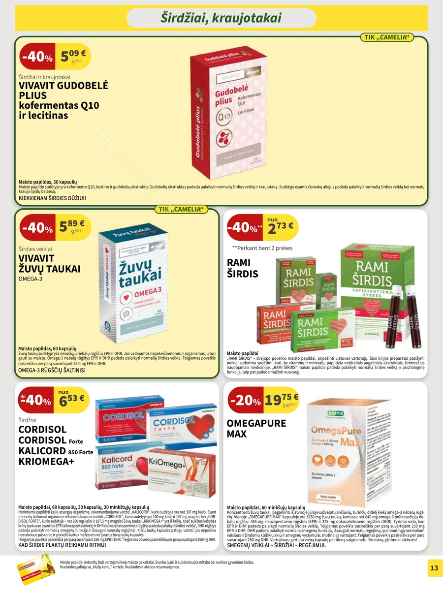 CAMELIA akcijų leidinys puslapis 13