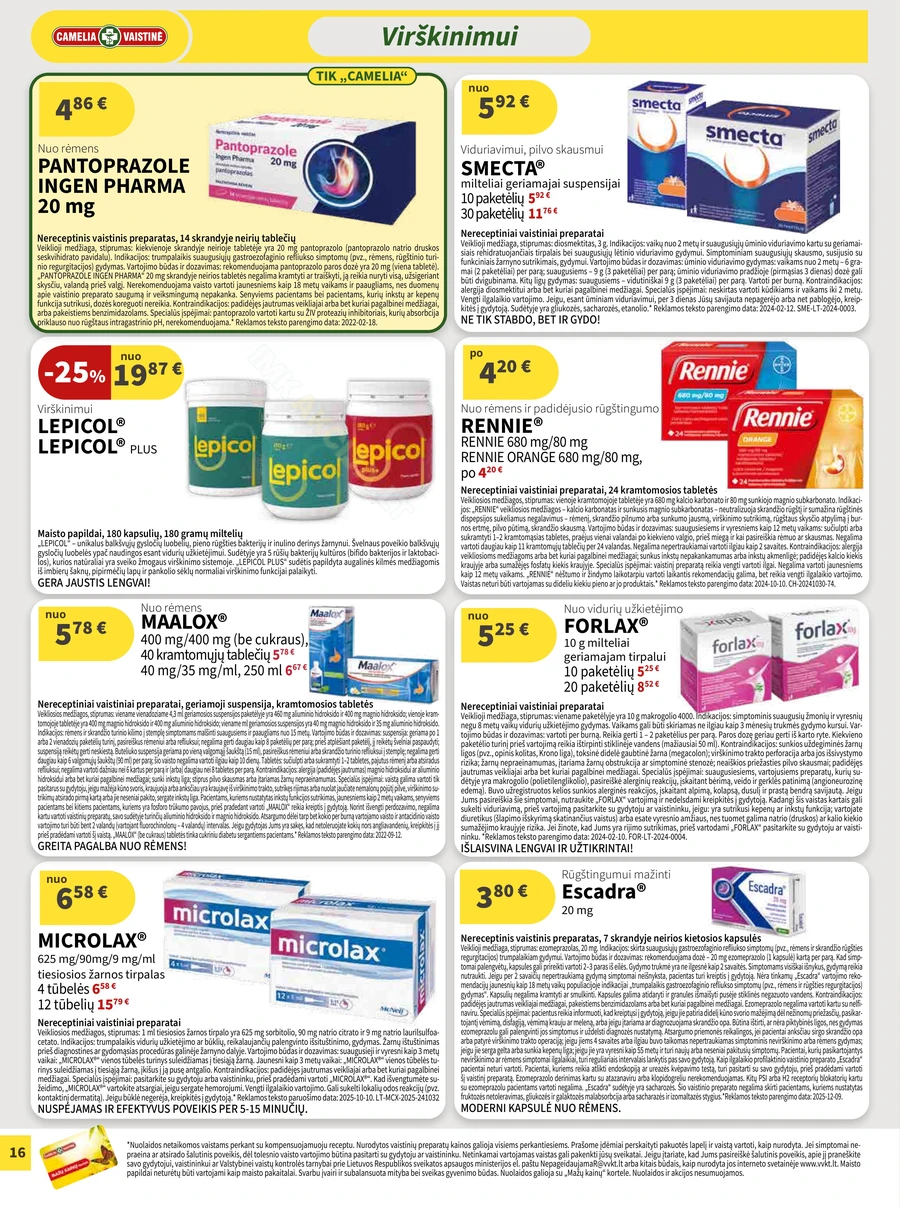 CAMELIA akcijų leidinys puslapis 16