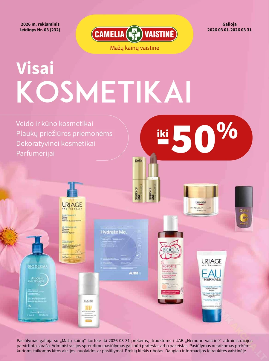 CAMELIA akcijų leidinys puslapis 1