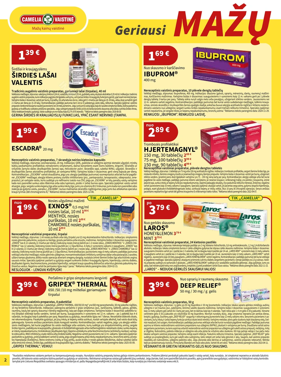 CAMELIA akcijų leidinys puslapis 2