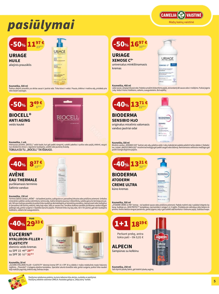 CAMELIA akcijų leidinys puslapis 5