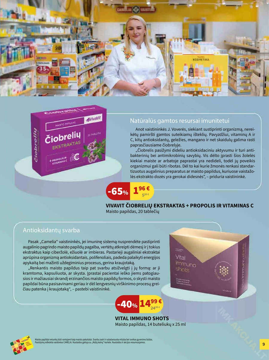 CAMELIA akcijų leidinys puslapis 9