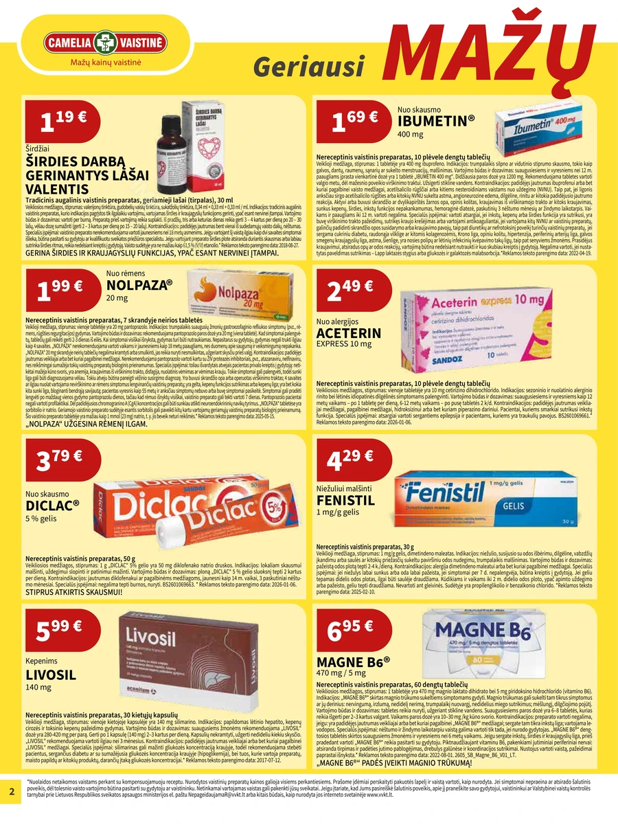 CAMELIA akcijų leidinys puslapis 2