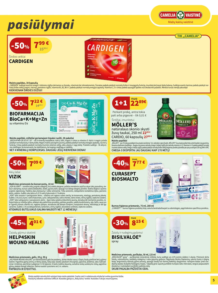 CAMELIA akcijų leidinys puslapis 5