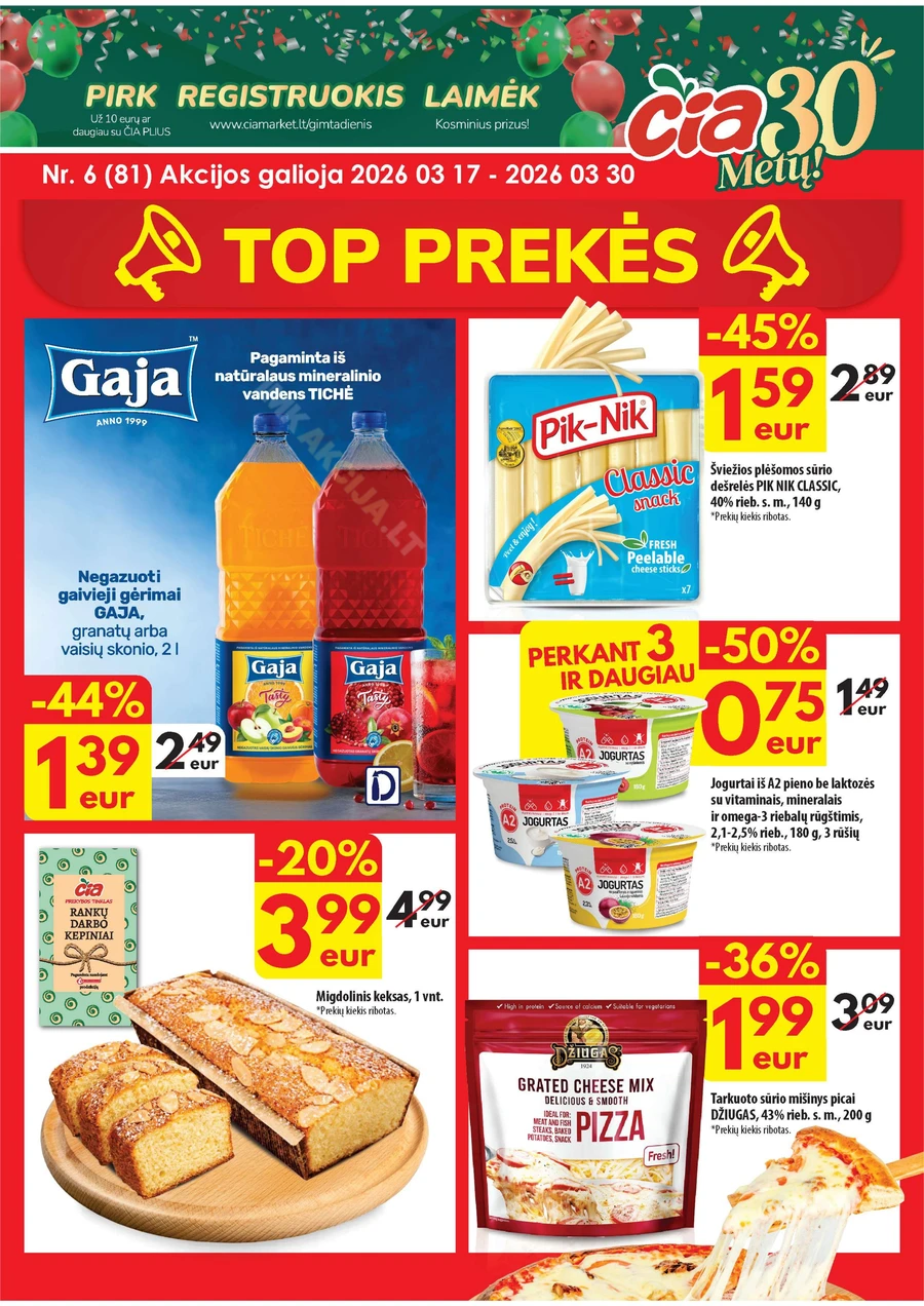 ČIA MARKET akcijų leidinys Nr. 6 puslapis 1