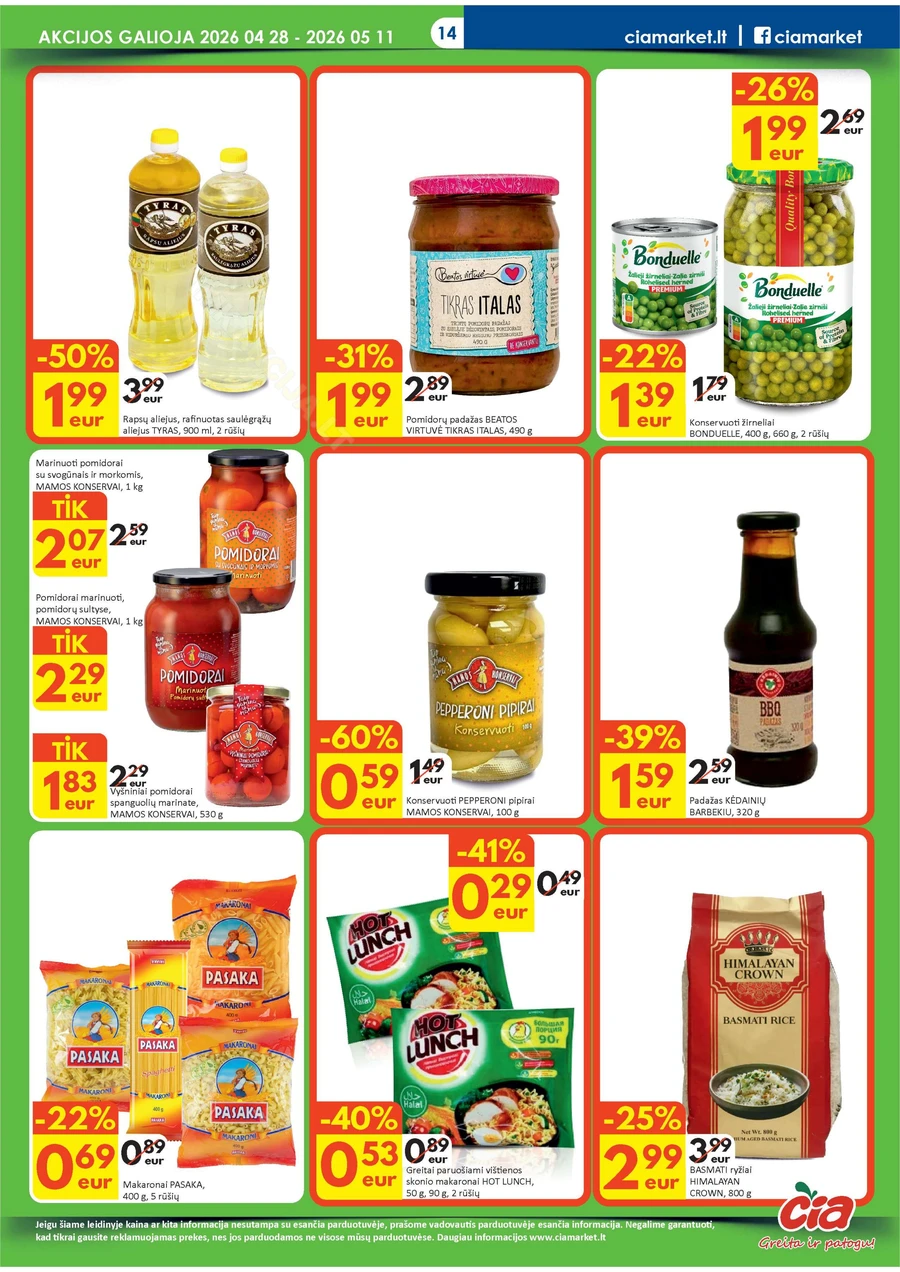 ČIA MARKET akcijų leidinys Nr. 9 puslapis 14
