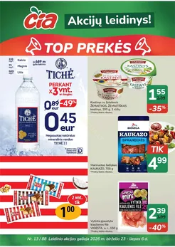 ČIA MARKET akcijų leidinys Nr. 13