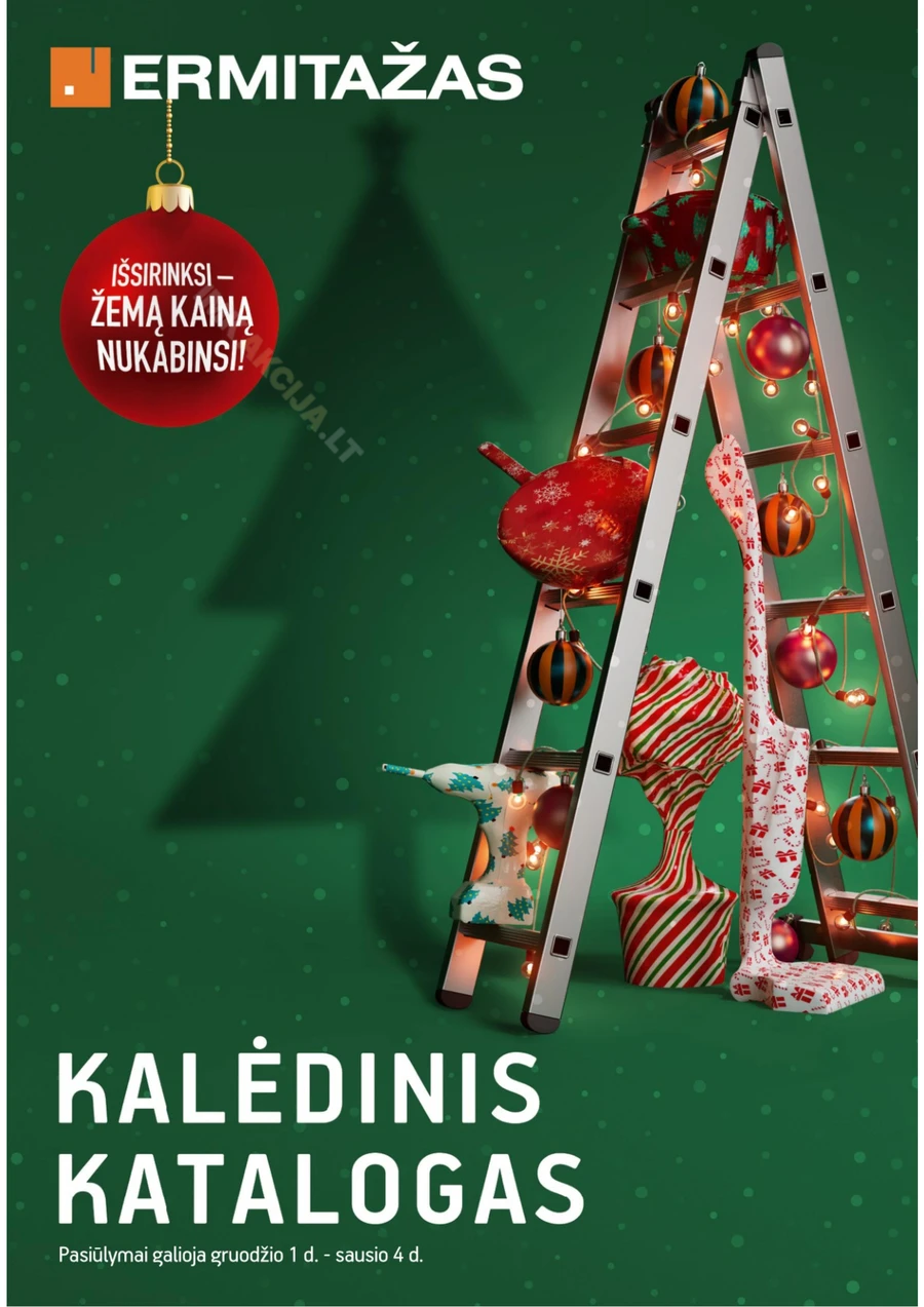 ERMITAŽAS Kalėdinis akcijų katalogas puslapis 1