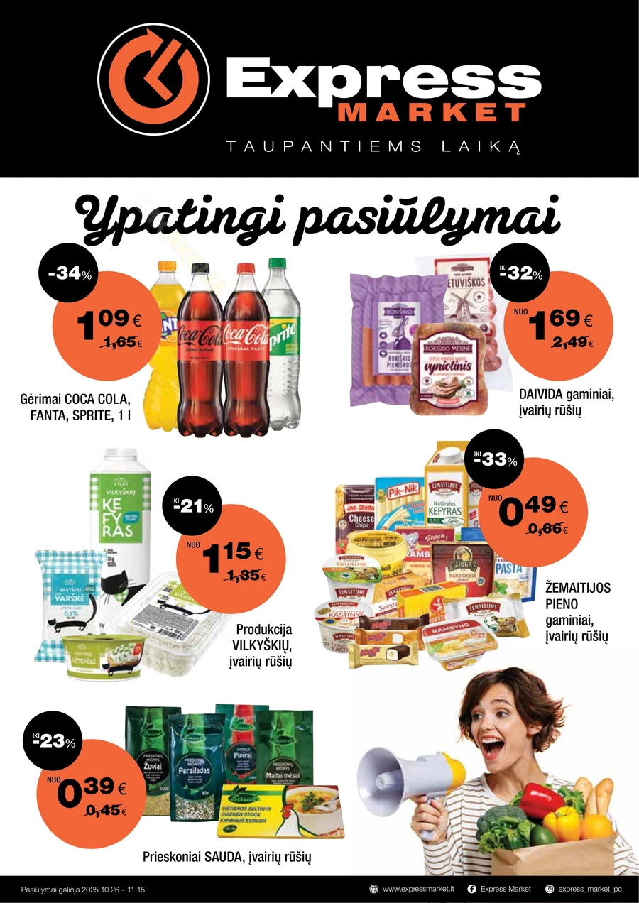 EXPRESS MARKET akcijų leidinys puslapis 1
