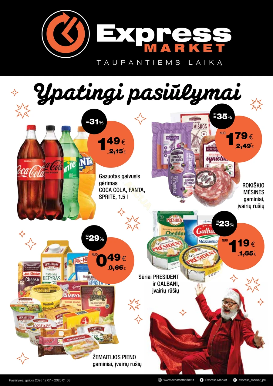 EXPRESS MARKET akcijų leidinys puslapis 1
