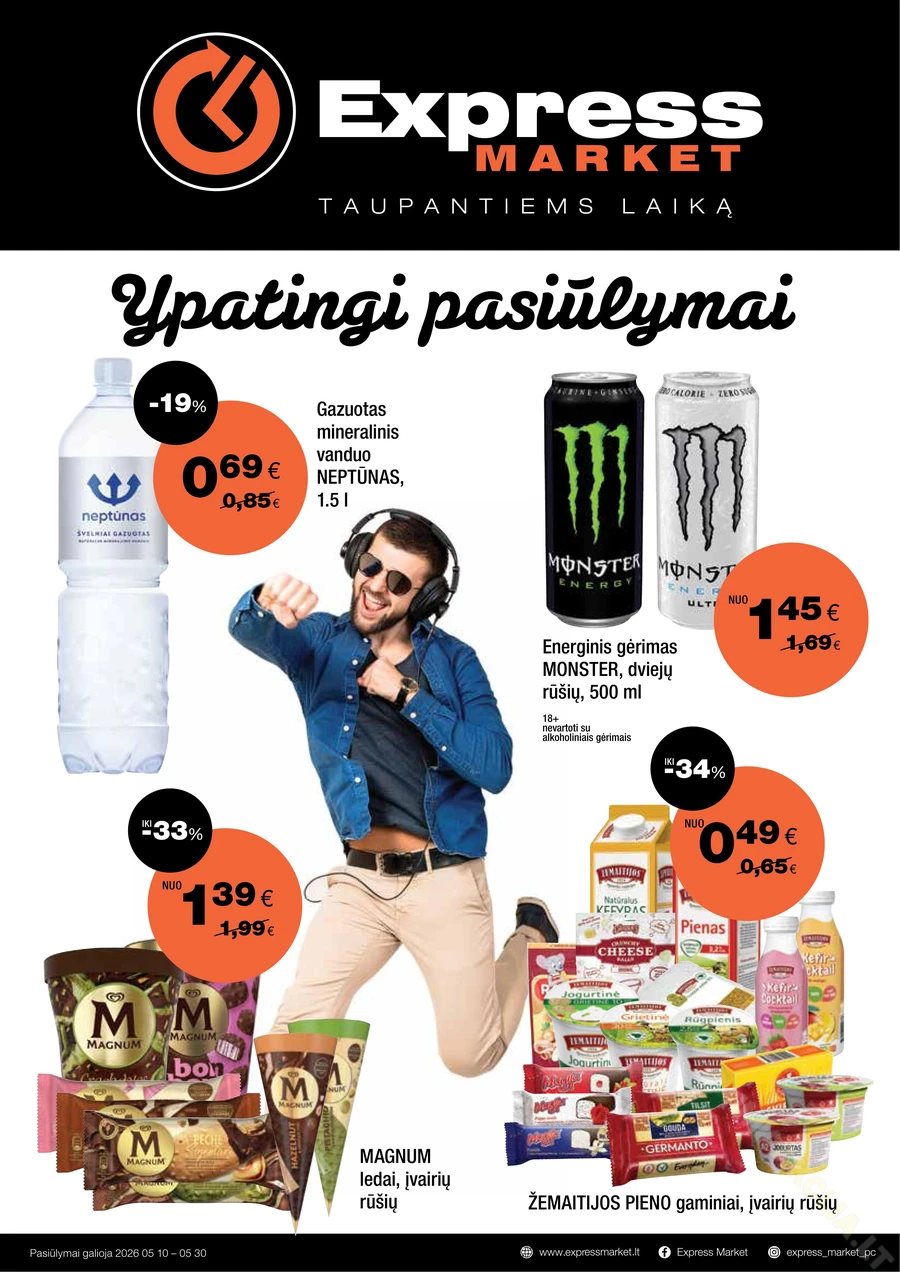 EXPRESS MARKET akcijų leidinys puslapis 1