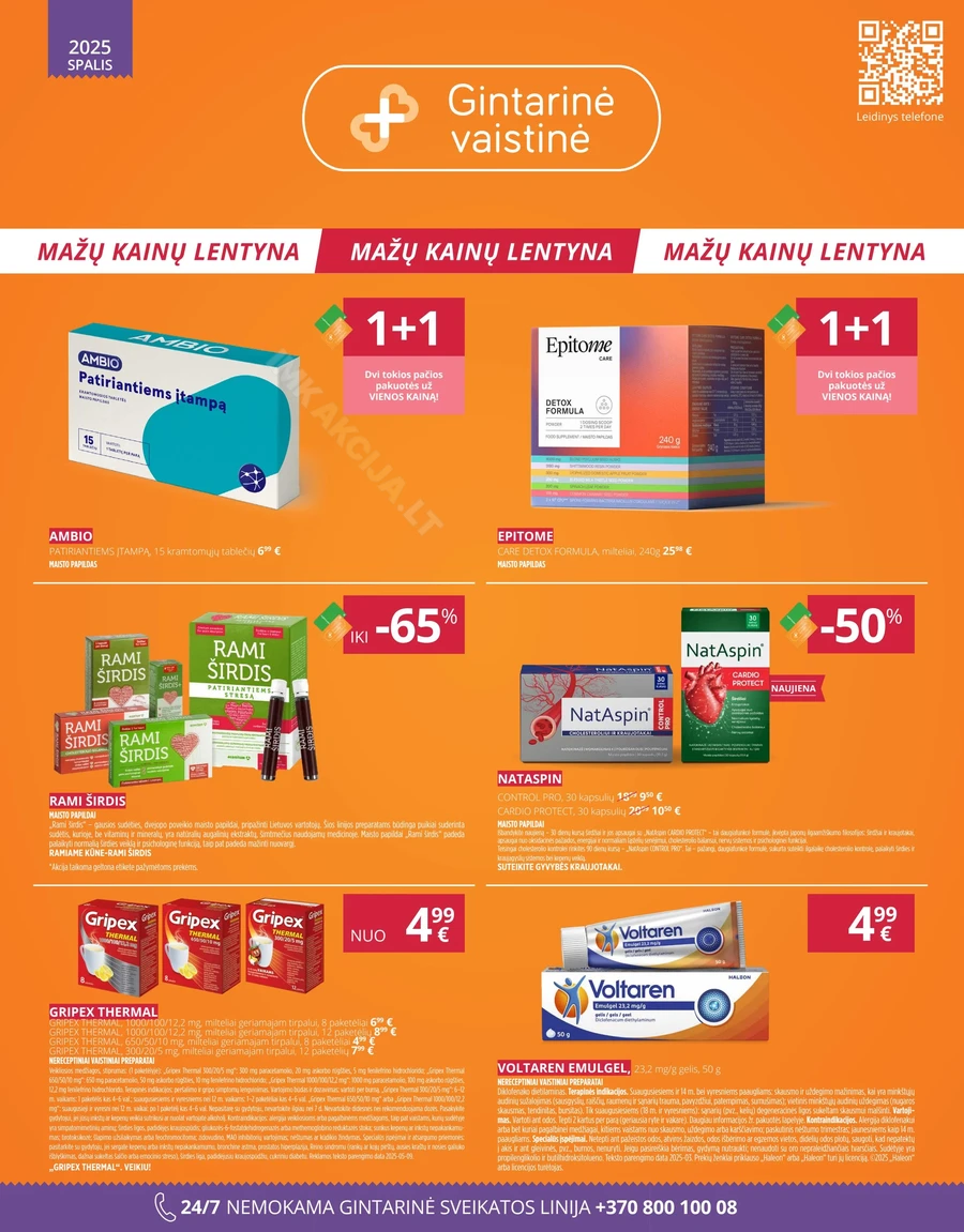 GINTARINĖ VAISTINĖ akcijų leidinys puslapis 1