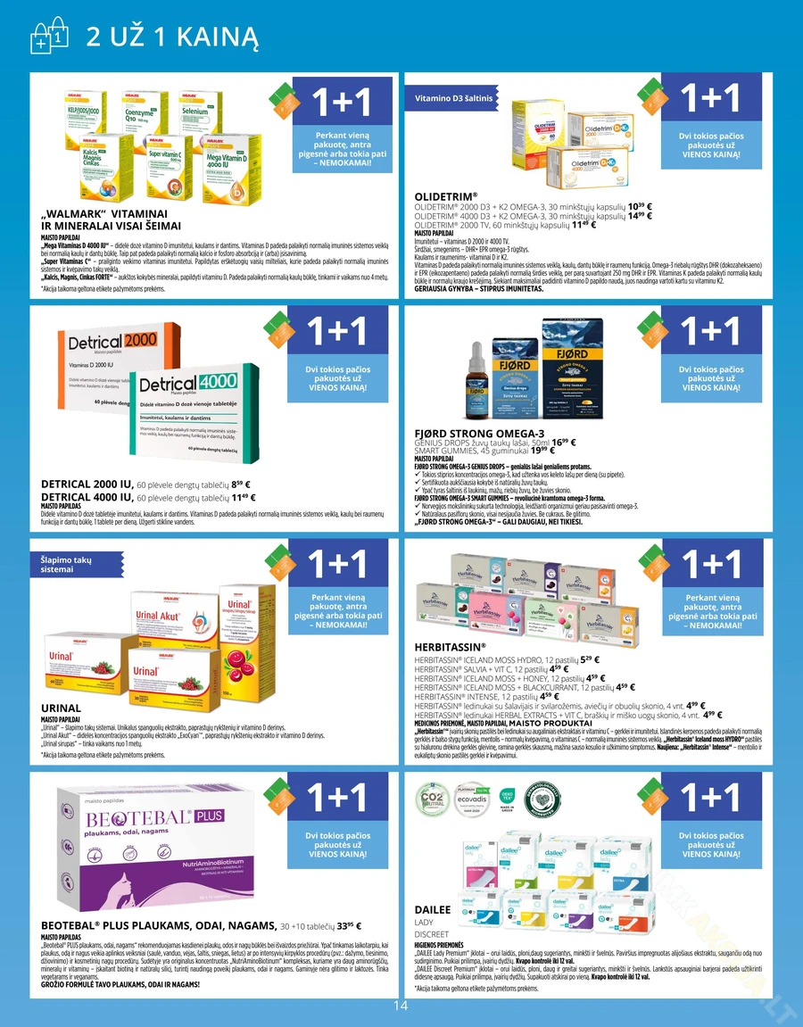 GINTARINĖ VAISTINĖ akcijų leidinys puslapis 14