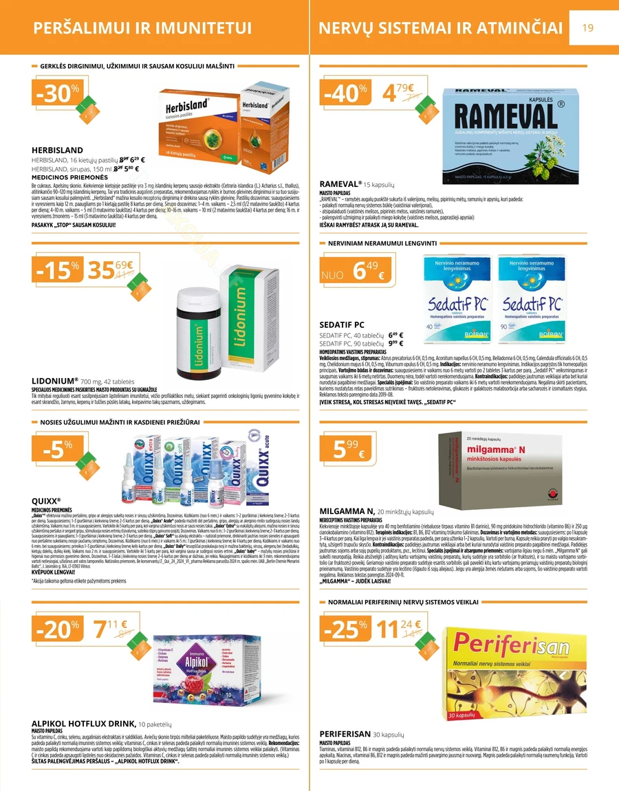 GINTARINĖ VAISTINĖ akcijų leidinys puslapis 19