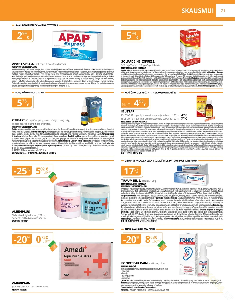 GINTARINĖ VAISTINĖ akcijų leidinys puslapis 21