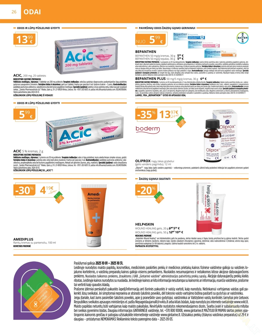 GINTARINĖ VAISTINĖ akcijų leidinys puslapis 26