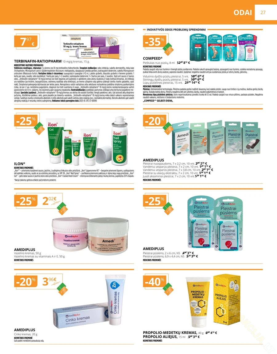 GINTARINĖ VAISTINĖ akcijų leidinys puslapis 27